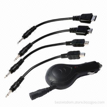 Universal Car Charger with 12 to 24V Input Voltage, 500-800mA Output Voltage